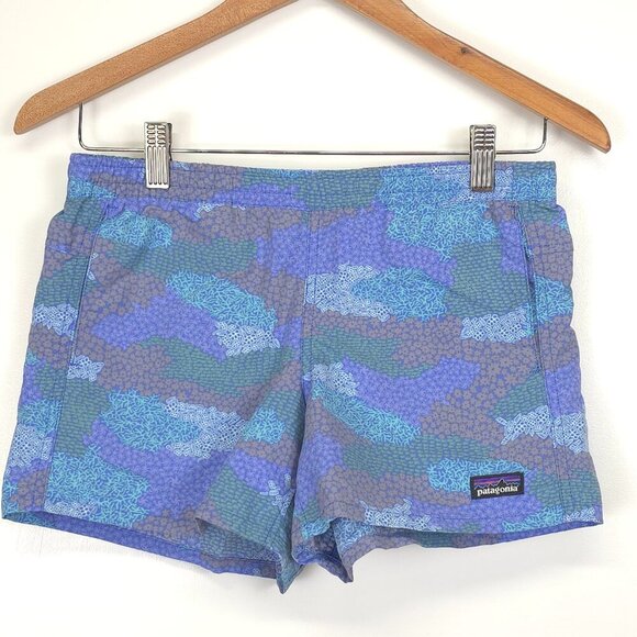 Patagonia Girls Baggies Shorts Next Wave Multi in Float Blue NWT XL - Picture 4 of 12
